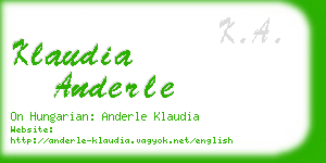 klaudia anderle business card